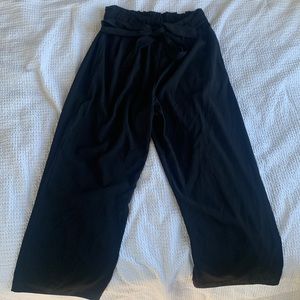 Zara wide leg trousers with built in belt